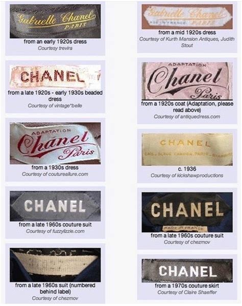 chanel labels for women